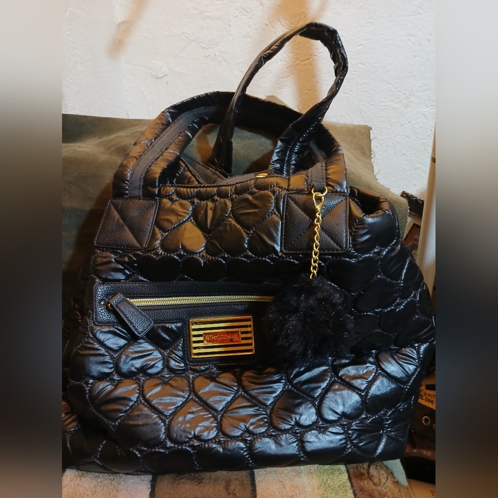 Betsey Johnson Black Quilted Women's Bag